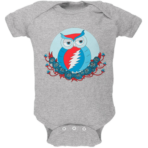 Grateful Dead - Steal Your Face Owl Grey Baby One Piece