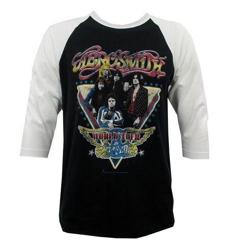 Aerosmith - World Tour Adult Raglan T-Shirt