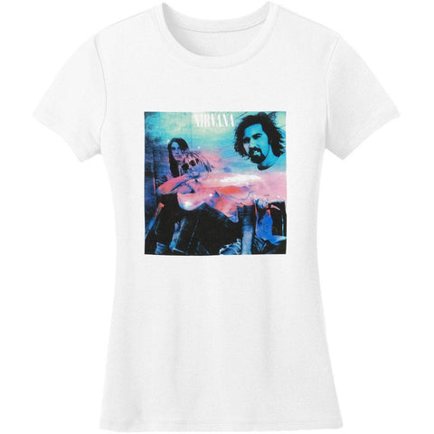 Nirvana - Sitting Color Wash Juniors T-Shirt