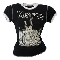 Misfits - Pushead Graveyard Juniors Ringer T-Shirt