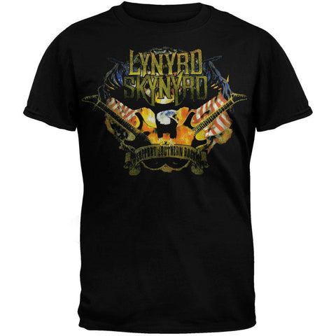 Lynyrd Skynyrd - Support Southern Rock Black T-Shirt