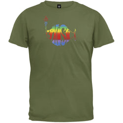 Phish - Rainbow Logo Military Green T-Shirt