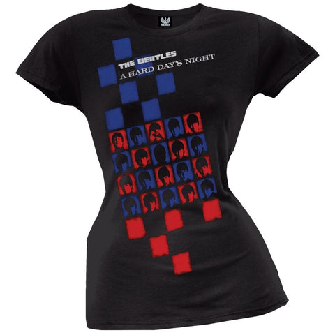 The Beatles - Checkerboard Juniors T-Shirt