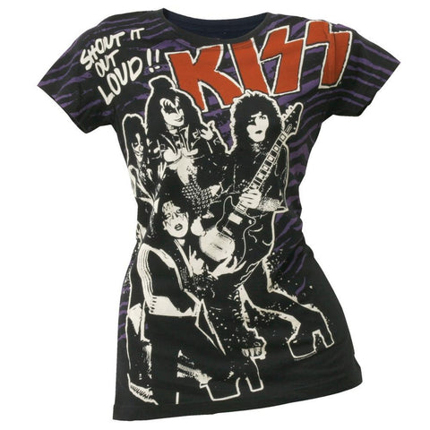 Kiss - Shout It Out Loud All-Over Juniors T-Shirt
