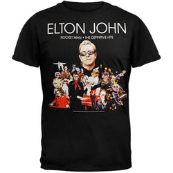 Elton John - Rocket Man 08 Black Tour T-Shirt