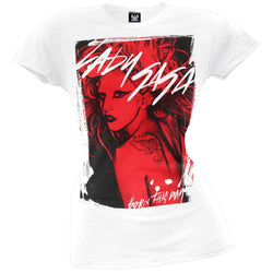Lady Gaga - Streaked Red Juniors T-Shirt