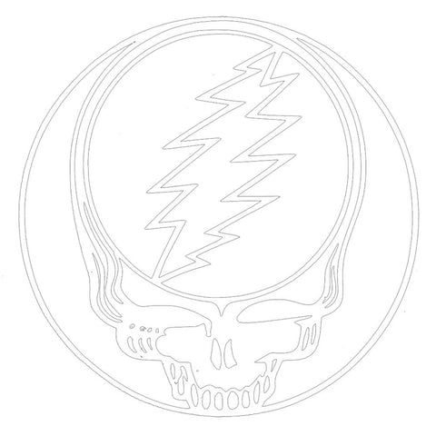 Grateful Dead - SYF Small White Cutout Decal 4.5" x 4.5"
