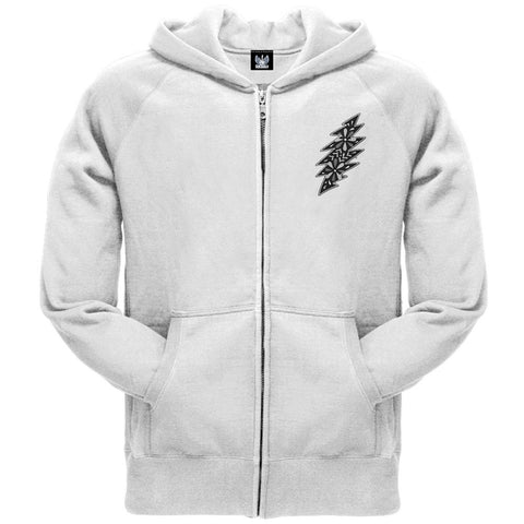 Grateful Dead - B & W Calaveras White Zip Hoodie