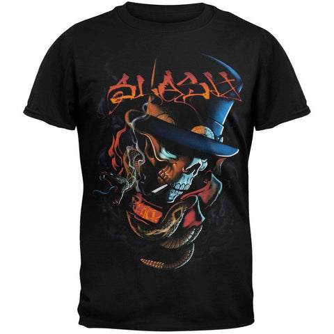 Slash - Orange Letters Top Hat Crossbones T-Shirt
