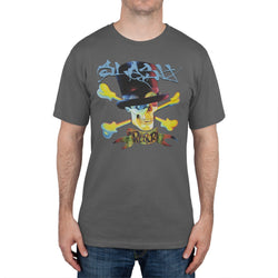 Slash - Blue Letters Top Hat Crossbones T-Shirt