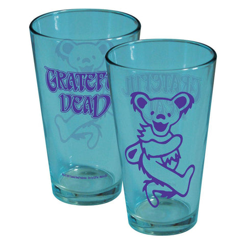 Grateful Dead - Dancing Bear Teal Pint Glass