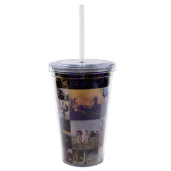 Pink Floyd - Album Covers Acrylic Tumbler With Straw