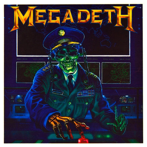 Megadeth - Button Pusher Cling-On Sticker