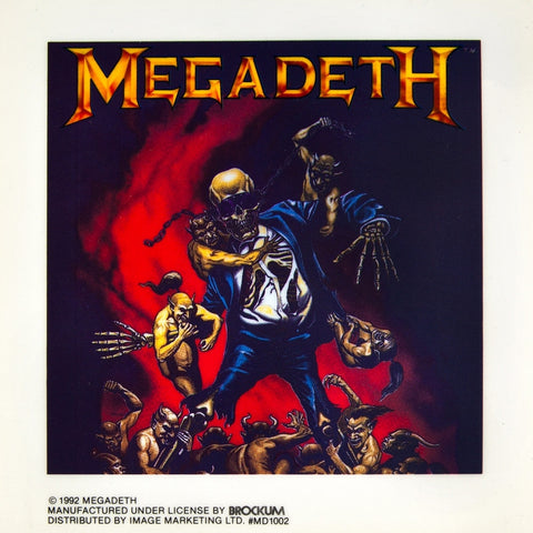 Megadeth - Demons - Cling-On Sticker 5.75" x 5.75"