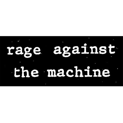 Rage Against The Machine - Black & White Logo Decal