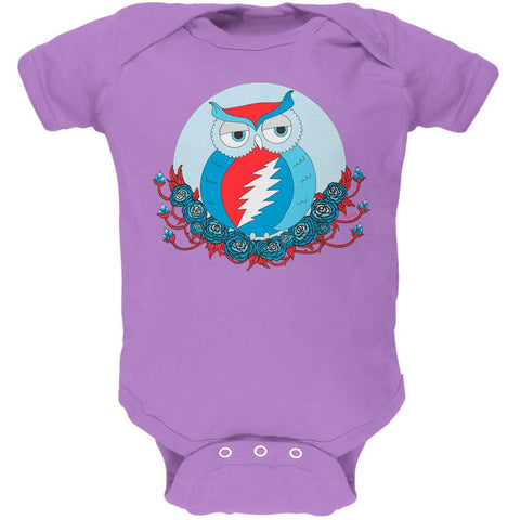 Grateful Dead - Steal Your Face Owl Lavender Baby One Piece