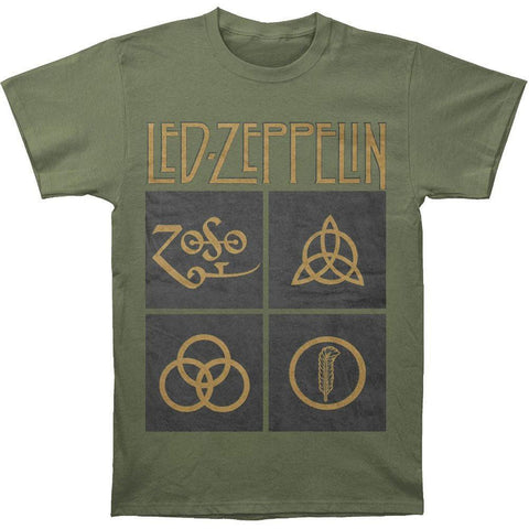 Led Zeppelin - Black Box Symbols Adult T-Shirt