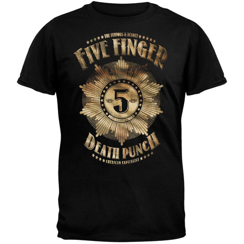 Five Finger Death Punch - Badge Adult T-Shirt