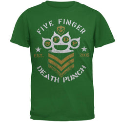 Five Finger Death Punch - Green Chevron Adult T-Shirt