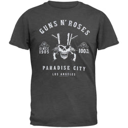 Guns N Roses - Skeleton L.A. Label Tri-Blend Soft Adult T-Shirt