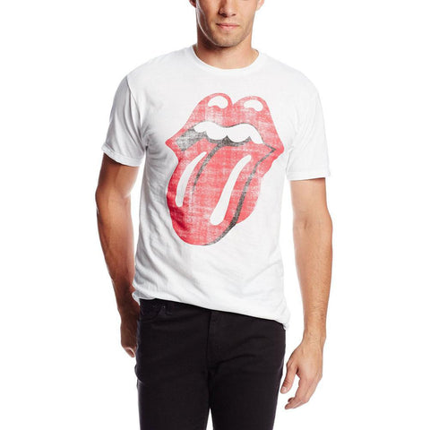 Rolling Stones - Classic Distressed Tongue Adult T-Shirt