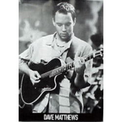 Dave Matthews - Black and White Guitar 24x36 Standard Wall Art Poster
