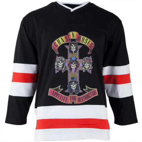 Guns N Roses - Cross Logo Adult Replica Hockey Jersey