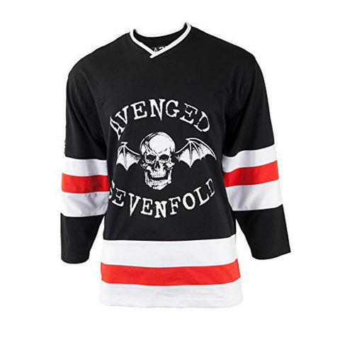 Avenged Sevenfold - Skull Bat Red Seven Adult Replica Hockey Jersey