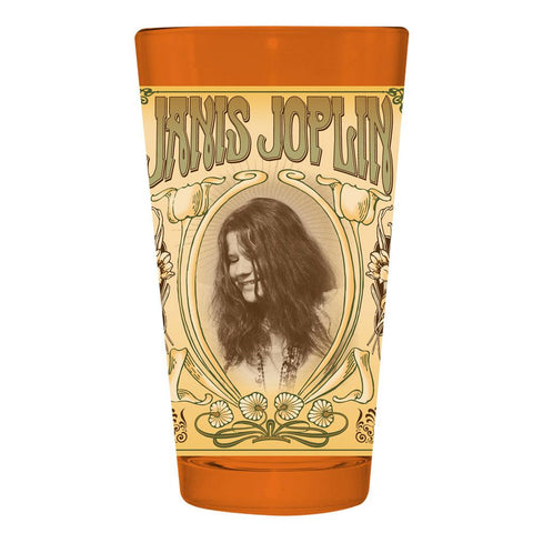 Janis Joplin - Tan Frame Pint Glass