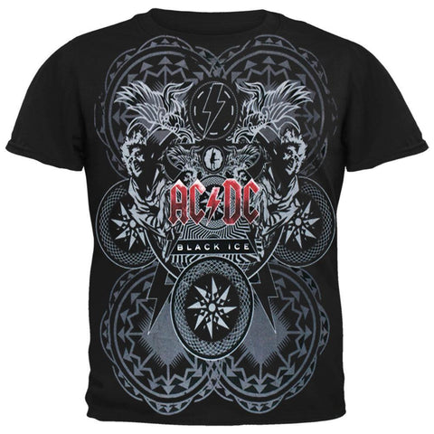 AC/DC - Black Ice All-Over Logo Adult T-Shirt