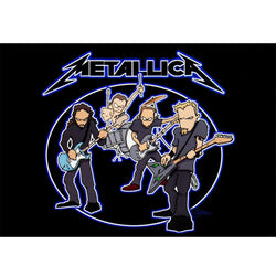 Metallica - Black Cartoon Postcard