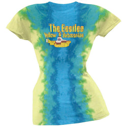 Beatles - Yellow Submarine Tie Dye Juniors Babydoll T-Shirt