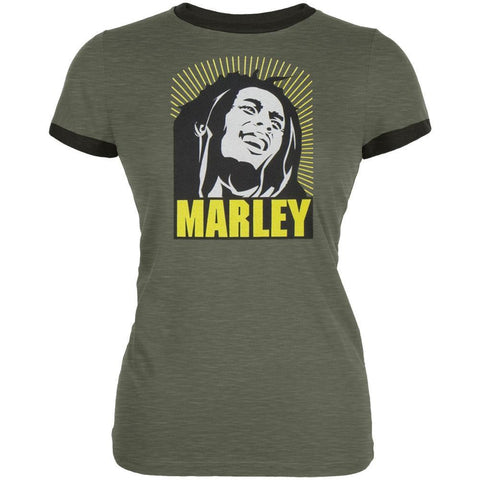 Bob Marley - Glow Juniors Ringer T-Shirt
