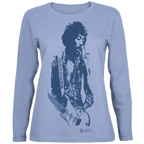 Jimi Hendrix - Strumming Juniors Long Sleeve T-Shirt