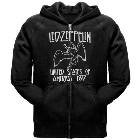 Led Zeppelin - US77 Distressed Zip Hoodie
