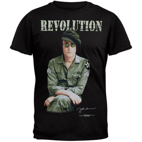 John Lennon - Revolution Black T-Shirt
