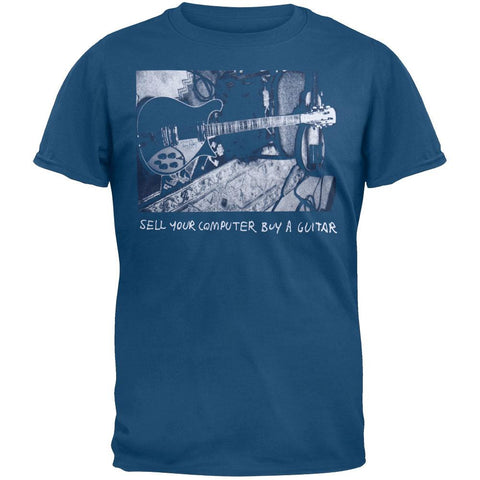 Tom Petty - Guitar Blue Adult T-Shirt