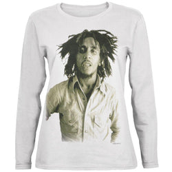 Bob Marley - Sepia Juniors Long Sleeve T-Shirt