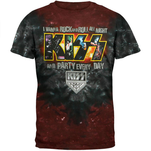 Kiss - Party Every Day Tie Dye T-Shirt