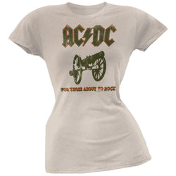 AC/DC - For Those About To Rock Tan Juniors T-Shirt