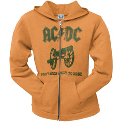 AC/DC - For Those About To Rock Juniors Zip Up Hoodie