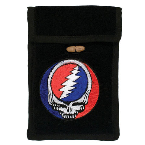 Grateful Dead - Embroidered Black Passport Bag
