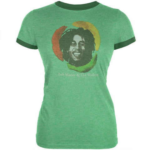 Bob Marley - Circle Juniors Ringer T-Shirt
