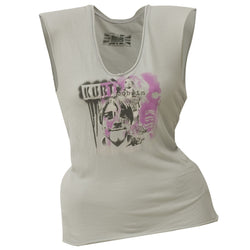 Kurt Cobain - Stencil Collage Juniors Tank Top