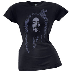 Bob Marley - Flowers Sheer Juniors T-Shirt