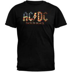 AC/DC - Flag Logo Black Soft T-Shirt