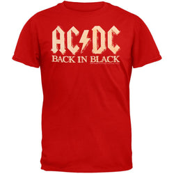 AC/DC - Back In Black Logo Red T-Shirt