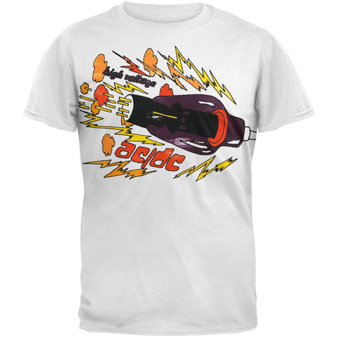 AC/DC - High Voltage White T-Shirt