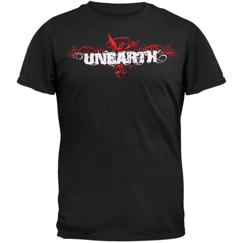 Unearth - Red Angel Black Adult T-Shirt