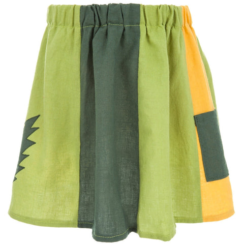 Grateful Dead - Lightning Bolt Green Toddler Panel Skirt